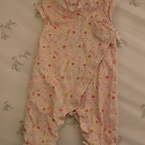 Janie and Jack Floral Baby Romper / 0-3 mo
